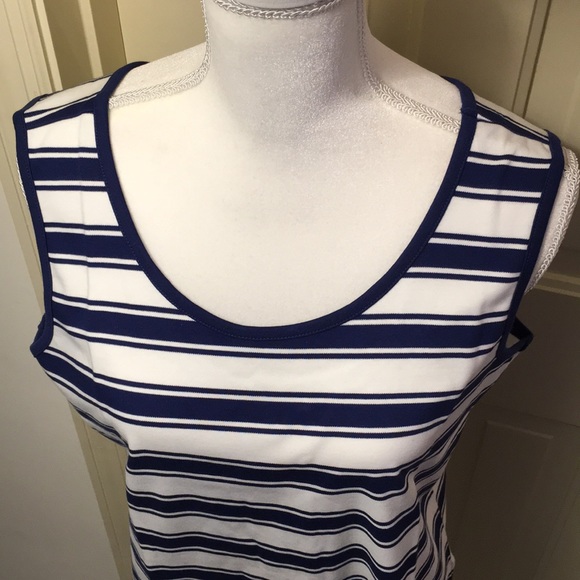 Lands’ End Stripe Tank Top NWT - Picture 2 of 8